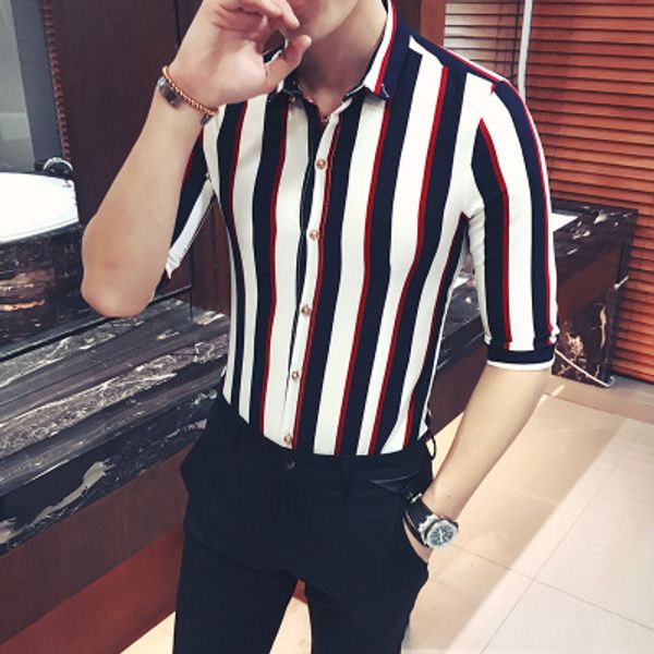 2019 summer mens stripe shirt short sleeve fashion fancy camisa social masculina oversize 5xl red white stripe men clothing, White;black
2019 summer mens stripe shirt short sleeve fashion fancy camisa social masculina oversize 5xl red white stripe men clothing, White;black