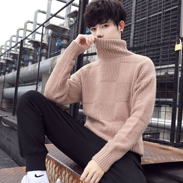 the new man turtleneck 2019 loose youth fashion warm winter sweater knitting render unlined upper garment, White;black
the new man turtleneck 2019 loose youth fashion warm winter sweater knitting render unlined upper garment, White;black