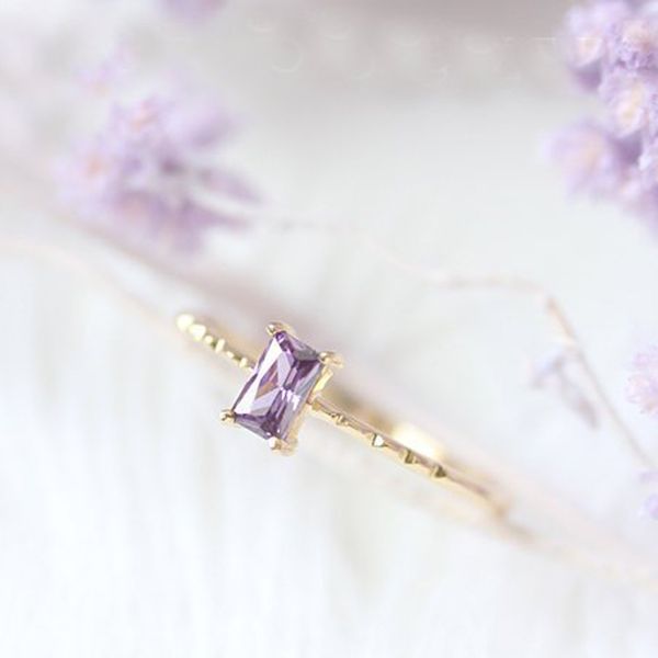 creative simple gold color female engagement rings korean personality purple zircon finger rings for women party jewelry anillos, Golden;silver
creative simple gold color female engagement rings korean personality purple zircon finger rings for women party jewelry anillos, Golden;silver