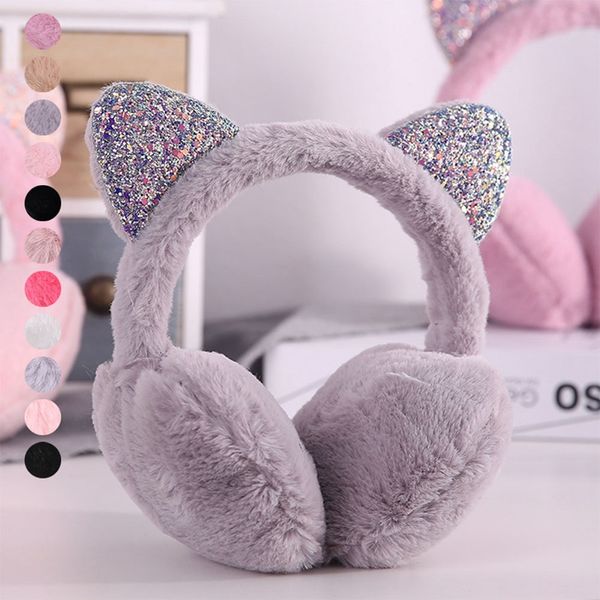 fashion winter ear warmer women girl fur earmuffs cat ear muffs earlap glitter sequin earmuffs headband newest, Blue;gray
fashion winter ear warmer women girl fur earmuffs cat ear muffs earlap glitter sequin earmuffs headband newest, Blue;gray
