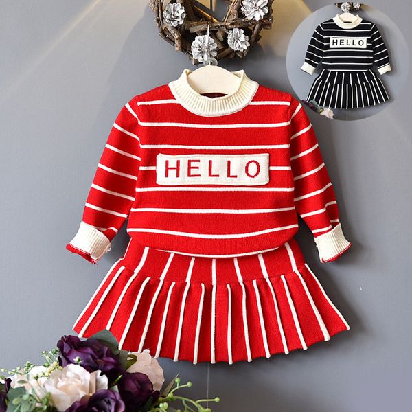new baby girls sweater set fashion kids suits autumn winter girls outfits 2019 new baby girls striped letter knit +skirts 2pcs sets clot, White
new baby girls sweater set fashion kids suits autumn winter girls outfits 2019 new baby girls striped letter knit +skirts 2pcs sets clot, White