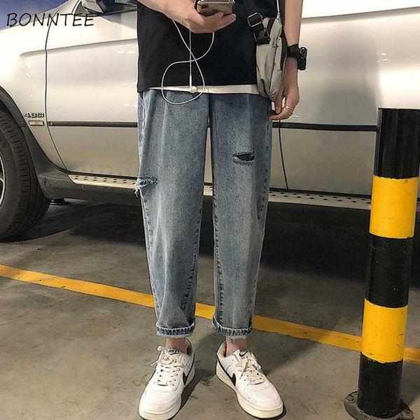 men's jeans men holes plus size 3xl loose vintage washed casual ankle-length mens harajuku streetwear all-match, Blue
men's jeans men holes plus size 3xl loose vintage washed casual ankle-length mens harajuku streetwear all-match, Blue
