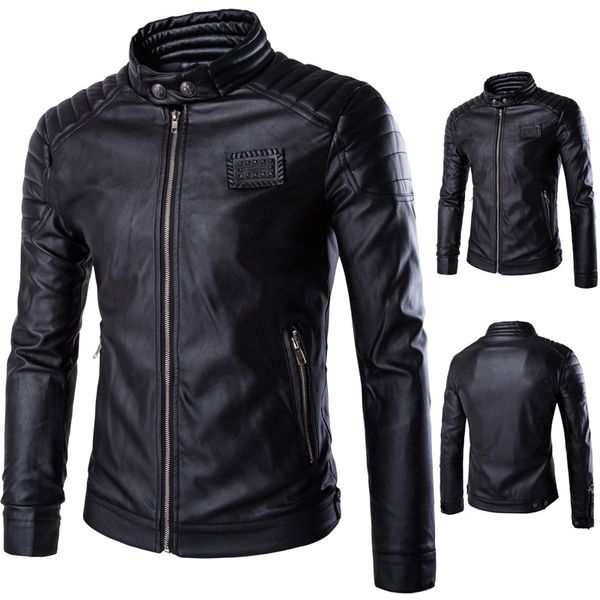 aowofs england elegant men's wear carrie leather coat locomotive europe and america slim fit stand collar fashion leather coat x, Black
aowofs england elegant men's wear carrie leather coat locomotive europe and america slim fit stand collar fashion leather coat x, Black