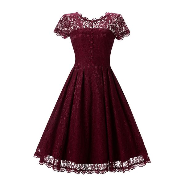 2019 knee length burgundy lace party dresses a line short even gown short sleeve homecoming cocktail dress, Black
2019 knee length burgundy lace party dresses a line short even gown short sleeve homecoming cocktail dress, Black