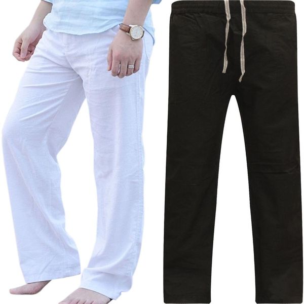 summer autumn pant super size men's trousers linen style loose casual breathable outdoor solid sportswear pants pantalones hom#g, Black
summer autumn pant super size men's trousers linen style loose casual breathable outdoor solid sportswear pants pantalones hom#g, Black