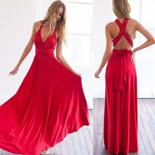 women's ladies sleeveless backless irregular knittng solid colour evening dress multi way wrap bridesmaid formal long dress, Black;gray
women's ladies sleeveless backless irregular knittng solid colour evening dress multi way wrap bridesmaid formal long dress, Black;gray