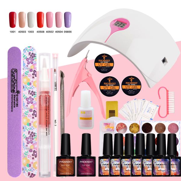professional nail set 36w lamp dryer for 7color 10ml nail gel polish manicure pedicure kit art sets
professional nail set 36w lamp dryer for 7color 10ml nail gel polish manicure pedicure kit art sets