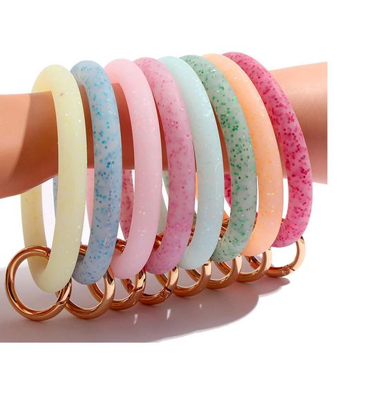 10 colors silicone wrist key ring fashion glitter bracelet sports keychain bracelets bangle round key rings large o keyring jewelry fj688, Red;brown
10 colors silicone wrist key ring fashion glitter bracelet sports keychain bracelets bangle round key rings large o keyring jewelry fj688, Red;brown