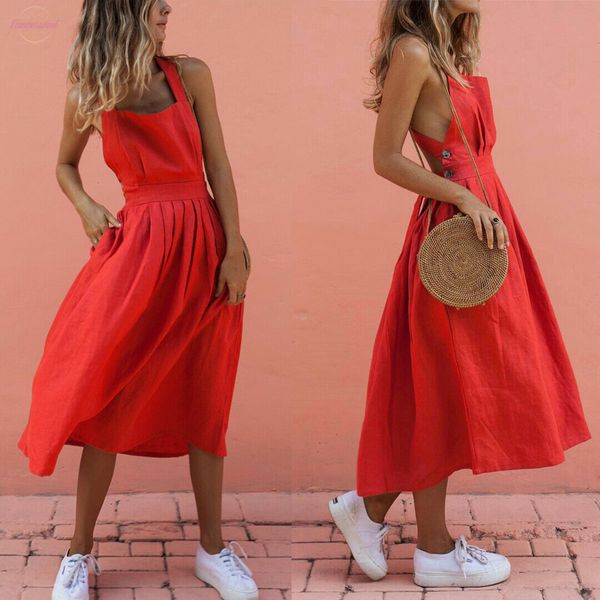 mid calf fashion women ladies solid holiday boho strappy slim casual long dress evening party club summer beach sundress s xl, Black;gray
mid calf fashion women ladies solid holiday boho strappy slim casual long dress evening party club summer beach sundress s xl, Black;gray