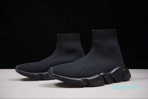 fashion socks shoes speed trainer casual shoes sneakers race runners for men & women sports shoes l16, Black