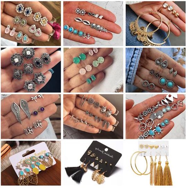 17 styles Heart Flowers Infinite Symbol Stud Earrings Set 2018 New Rhinestone imitation Pearl Earrings for Women Gift HZSEH003
17 styles Heart Flowers Infinite Symbol Stud Earrings Set 2018 New Rhinestone imitation Pearl Earrings for Women Gift HZSEH003