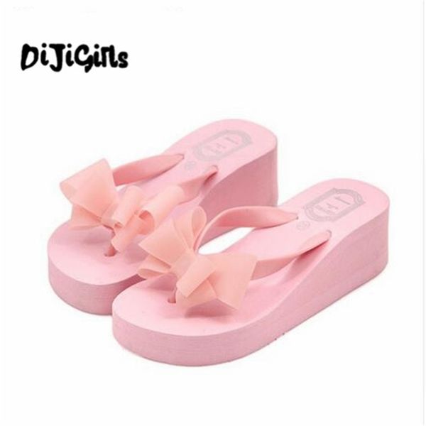 summer style slippers korean style bow tie high foot flip flops thick bottom skid high heel slippers ladies wedges, Black
summer style slippers korean style bow tie high foot flip flops thick bottom skid high heel slippers ladies wedges, Black