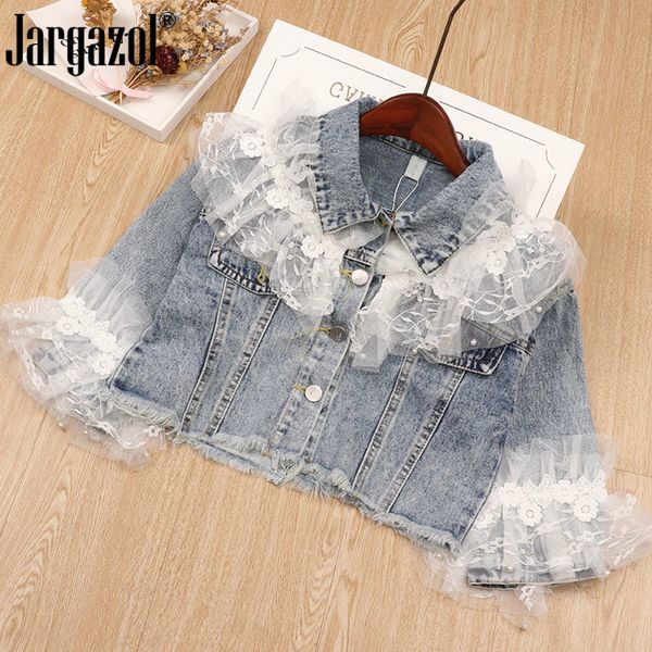 little girls long sleeve jeans coat with sweet lace sleeve fashion outerwear denim jacket for baby girl princess jackets, Blue;gray
little girls long sleeve jeans coat with sweet lace sleeve fashion outerwear denim jacket for baby girl princess jackets, Blue;gray