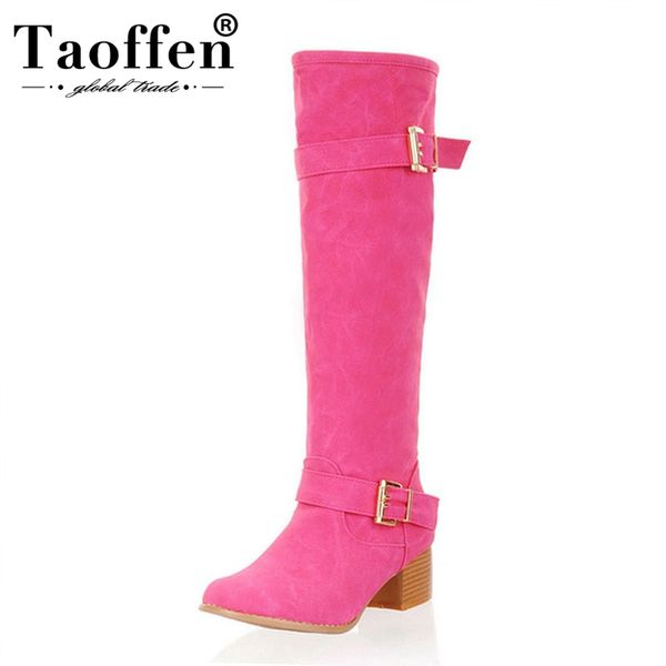 taoffen size 31-43 women knee high boots buckles fashion winter shoes woman candy colors round toe snow warm fur boots, Black
taoffen size 31-43 women knee high boots buckles fashion winter shoes woman candy colors round toe snow warm fur boots, Black