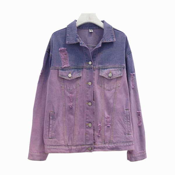 gradient denim jackets & coats rips detail boyfriend denim sweatshirt lapel single breasted casual fall jacket plus size coat, Black;brown
gradient denim jackets & coats rips detail boyfriend denim sweatshirt lapel single breasted casual fall jacket plus size coat, Black;brown