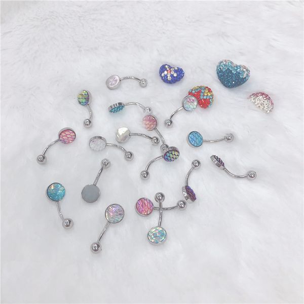 14gauge mermaid casted steel belly button ring fish scales belly button rings, Slivery;golden
14gauge mermaid casted steel belly button ring fish scales belly button rings, Slivery;golden