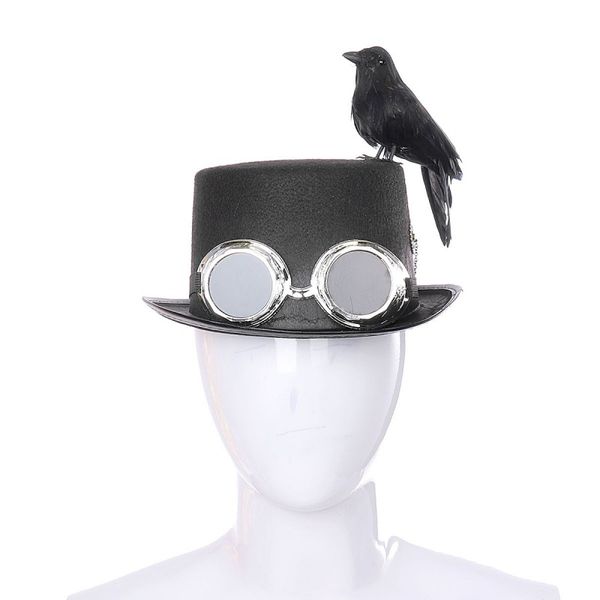diy halloween party assembly retro steampunk hat with goggles, gears, black crow bird costume party hat accessories
diy halloween party assembly retro steampunk hat with goggles, gears, black crow bird costume party hat accessories