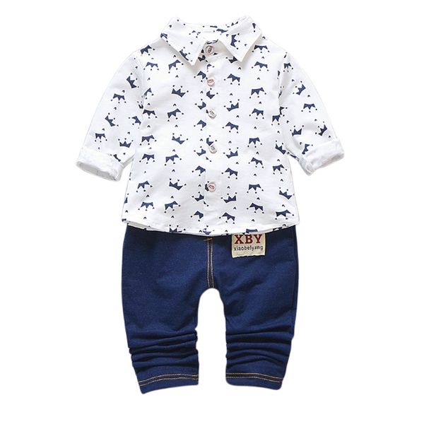 3colors baby boys clothing shirt+denim sets 2020 suits autumn sports 2pcs/sets trousers clothes children 1-6y, White
3colors baby boys clothing shirt+denim sets 2020 suits autumn sports 2pcs/sets trousers clothes children 1-6y, White