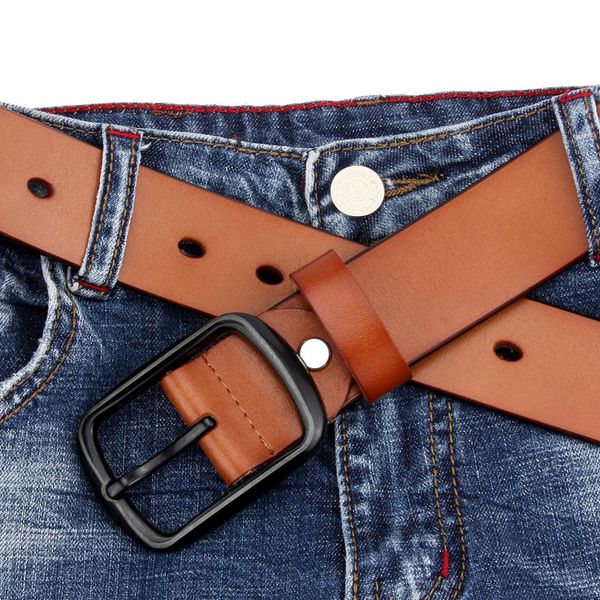 cowhide black japanese cowhide black buckle men's leather youth belt leisure all-match trousers belt, Black;brown
cowhide black japanese cowhide black buckle men's leather youth belt leisure all-match trousers belt, Black;brown