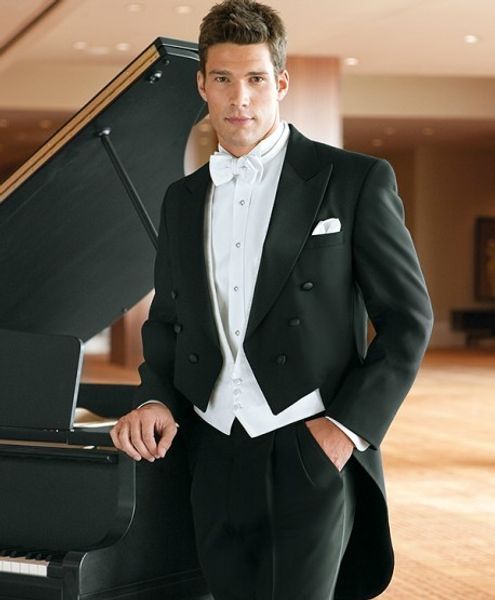 men's suits & blazers fashionable black tailcoat groom tuxedos groomsmen mens wedding prom bridegroom (jacket+pants+vest+tie), White;black
men's suits & blazers fashionable black tailcoat groom tuxedos groomsmen mens wedding prom bridegroom (jacket+pants+vest+tie), White;black