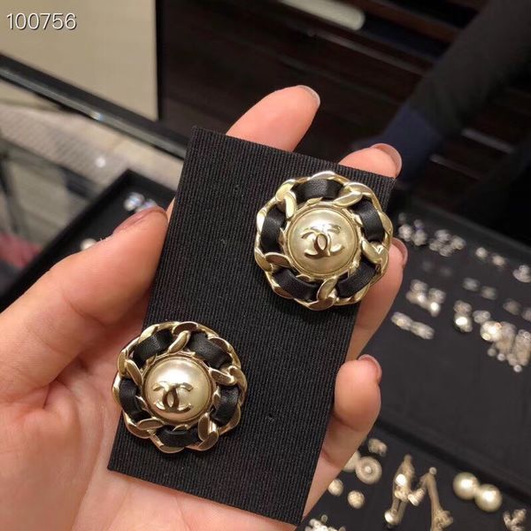 Топ латунь материал серьги формы с природой жемчужина и кожа дизайн серьги для же