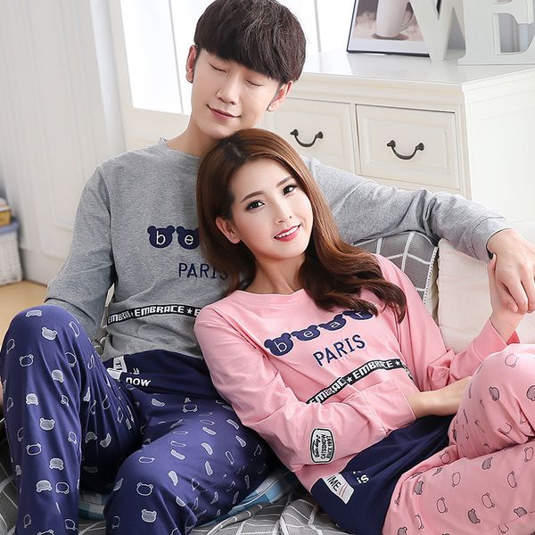 spring autumn couples cotton onesie pajamas set lovely sweet long sleeve nightwear home clothes sleep & lounge, Blue;gray
spring autumn couples cotton onesie pajamas set lovely sweet long sleeve nightwear home clothes sleep & lounge, Blue;gray