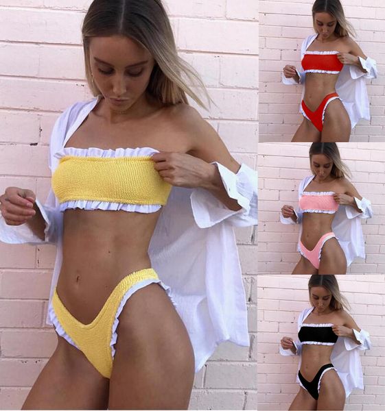 europe and the united states explosion models models bikini ruffle split swimsuit pit strips bikini 2018a49, White;black
europe and the united states explosion models models bikini ruffle split swimsuit pit strips bikini 2018a49, White;black
