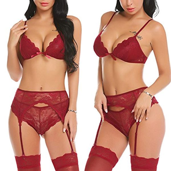 women lace lingerie set with garter belts strap babydoll bra and panty set, Black;white
women lace lingerie set with garter belts strap babydoll bra and panty set, Black;white