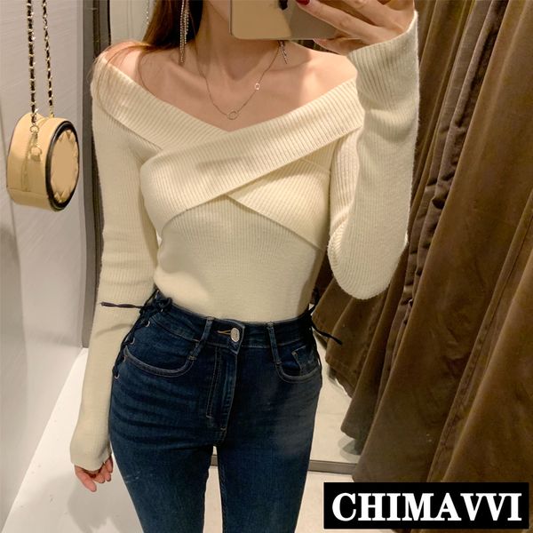 new spring and autumn lady off shoulder leakage slim fit knitted shirt female pure color long sleeve sweaters thin knitwear, White;black
new spring and autumn lady off shoulder leakage slim fit knitted shirt female pure color long sleeve sweaters thin knitwear, White;black