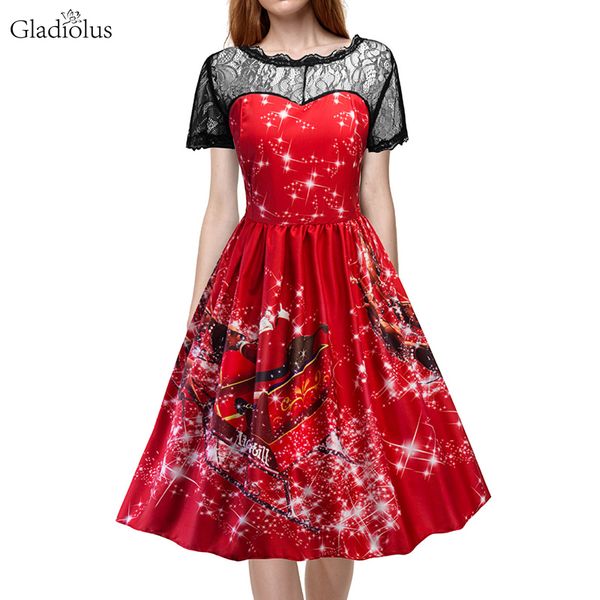 gladiolus lace summer women dress christmas print short sleeve 1950s vintage dress women 2019 elegant party ladies dresses, Black;gray
gladiolus lace summer women dress christmas print short sleeve 1950s vintage dress women 2019 elegant party ladies dresses, Black;gray