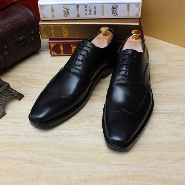 goodyear handmade men formal wear business genuine leather calfskin sole custom-made shoes, Black
goodyear handmade men formal wear business genuine leather calfskin sole custom-made shoes, Black
