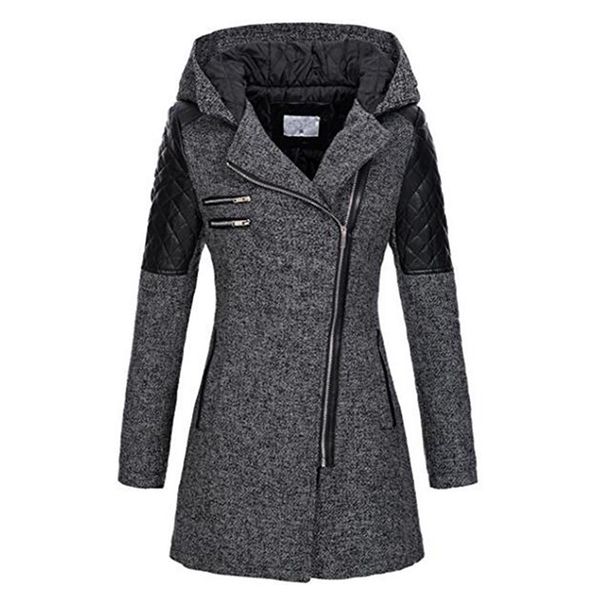 new women winter hooded coat autumn zipper slim outerwear spring fashion patchwork black female warm windproof overcoats
new women winter hooded coat autumn zipper slim outerwear spring fashion patchwork black female warm windproof overcoats