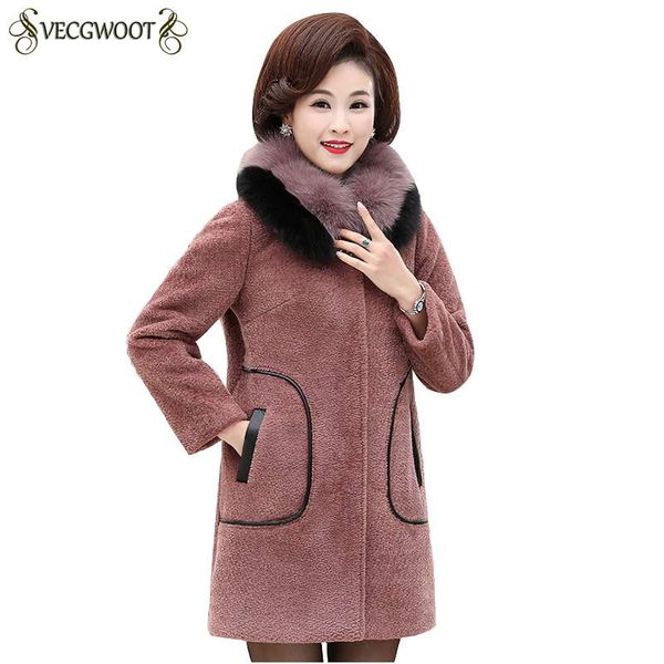 mom's woolen jacket 2018 fashion winter new thicker warm women coat fur collar middle-age big size outerwear pr592, Black
mom's woolen jacket 2018 fashion winter new thicker warm women coat fur collar middle-age big size outerwear pr592, Black