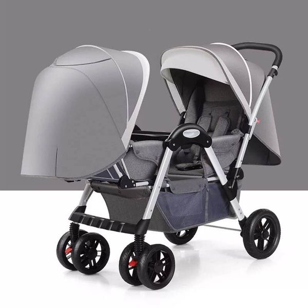 twin strollers for both boys and girls can sit and lie face to face, with shock proof folding trolley, can be folded quickly
twin strollers for both boys and girls can sit and lie face to face, with shock proof folding trolley, can be folded quickly