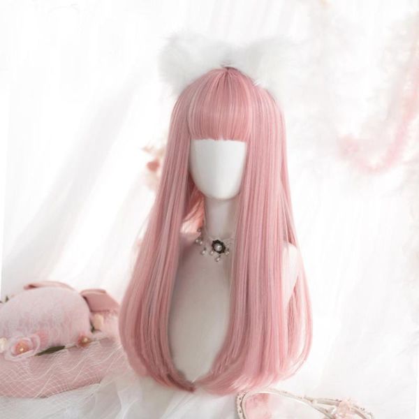 cosplaymix 55cm lolita heat resistant japan cute long straight hair pink cosplay wig anime party synthetic bangs+cap, Black
cosplaymix 55cm lolita heat resistant japan cute long straight hair pink cosplay wig anime party synthetic bangs+cap, Black