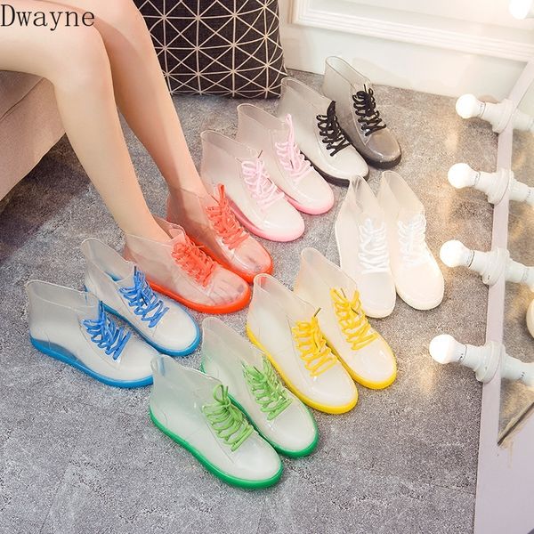 2020 new female korean version of the short tube transparent flat bottom anti-skid belt jelly rain boots tide, Black
2020 new female korean version of the short tube transparent flat bottom anti-skid belt jelly rain boots tide, Black
