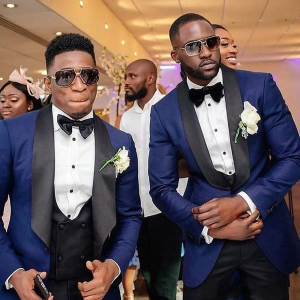 men's suits & blazers blue wedding tuxedos for groomsmen 3 piece custom slim fit men set jacket vest with black pants 2021 man fashion, White;black
men's suits & blazers blue wedding tuxedos for groomsmen 3 piece custom slim fit men set jacket vest with black pants 2021 man fashion, White;black