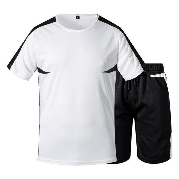 men casual set fashion 2 pcs sweat suit striped short sleeve t-shirt shorts sets male sportswear tracksuit summer sportsuit, White;black
men casual set fashion 2 pcs sweat suit striped short sleeve t-shirt shorts sets male sportswear tracksuit summer sportsuit, White;black