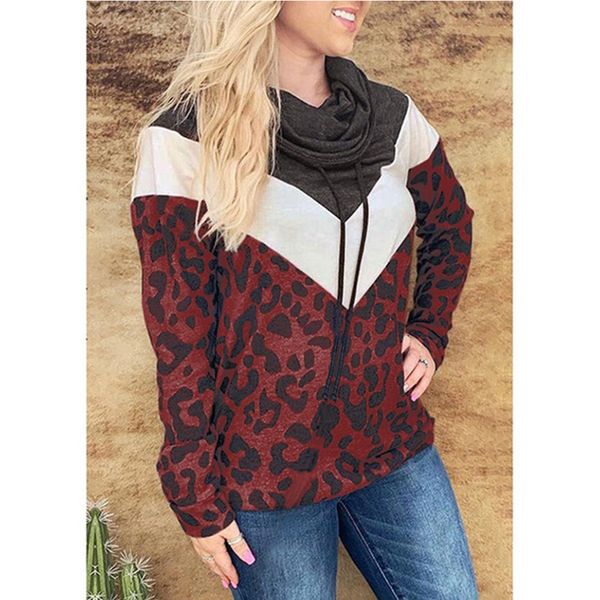 womens clothing winter cowl neck leopard print color block drawstring pullover loose sweatshirt sudadera mujer con capucha #y2, Black
womens clothing winter cowl neck leopard print color block drawstring pullover loose sweatshirt sudadera mujer con capucha #y2, Black