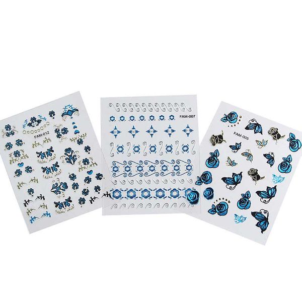 24 sheet/set nail sticker flowers butterflies patterned art decals diy manicure nails stickers decoration bv789, Black
24 sheet/set nail sticker flowers butterflies patterned art decals diy manicure nails stickers decoration bv789, Black