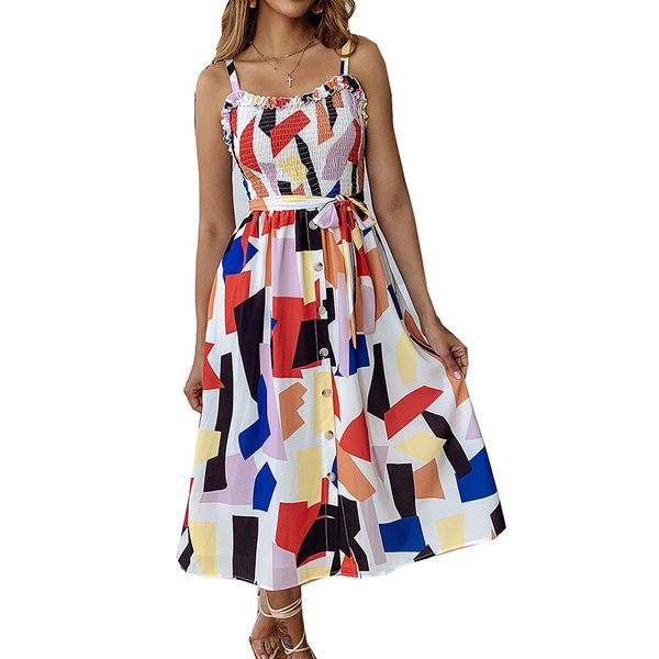 europe women summer strap flower floral pleated long dress for women high waist geometric beach dresses dress clothing new, Black;gray
europe women summer strap flower floral pleated long dress for women high waist geometric beach dresses dress clothing new, Black;gray