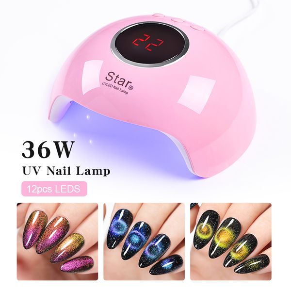 36w uv lamp nail dryer 12 leds 30s/60s/90s usb cable lamp curing gel polish nail art diy design drying tools usb connector, Silver
36w uv lamp nail dryer 12 leds 30s/60s/90s usb cable lamp curing gel polish nail art diy design drying tools usb connector, Silver