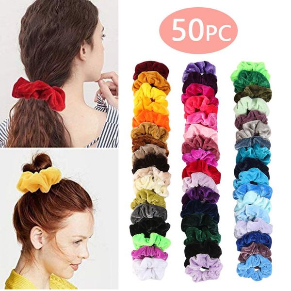 20/50pcs soft chiffon velvet satin hair scrunchie hair band floral velvet elastic bands for women or girls accessories, Brown
20/50pcs soft chiffon velvet satin hair scrunchie hair band floral velvet elastic bands for women or girls accessories, Brown