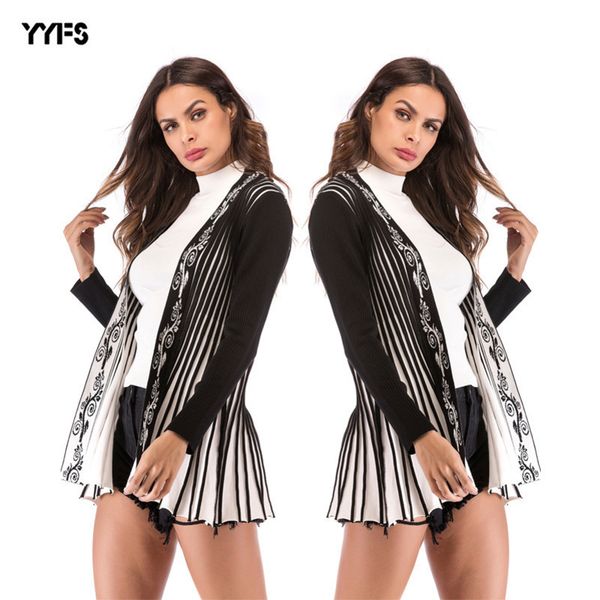 womens designer sweater black and white striped shawl coat thin long sleeve knit cardigan, White;black
womens designer sweater black and white striped shawl coat thin long sleeve knit cardigan, White;black