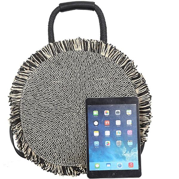 ishowtienda fashion women's open straw solid color messenger bag round bag shoulder bolsa feminina
ishowtienda fashion women's open straw solid color messenger bag round bag shoulder bolsa feminina
