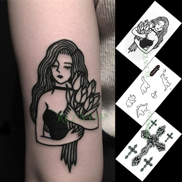waterproof temporary tattoo sticker beautiful girl flower dinosaur cross small art tatto flash tatoo fake tattoos for women men
waterproof temporary tattoo sticker beautiful girl flower dinosaur cross small art tatto flash tatoo fake tattoos for women men