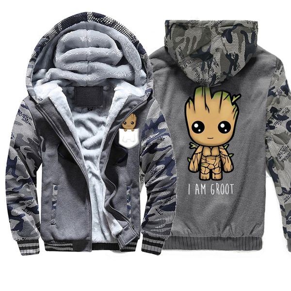 2019 fashion i am groot men camo hoodie coat casual marvel groot fleece sportswear autumn men plus size hip hop streetwear, Black
2019 fashion i am groot men camo hoodie coat casual marvel groot fleece sportswear autumn men plus size hip hop streetwear, Black