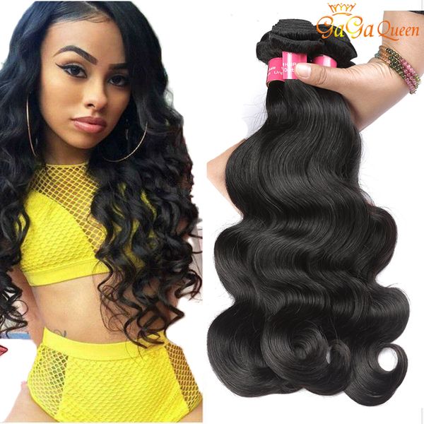 gaga queen brazilian virgin hair body wave double weft 4 bundles body wave human hair extensions, Black
gaga queen brazilian virgin hair body wave double weft 4 bundles body wave human hair extensions, Black