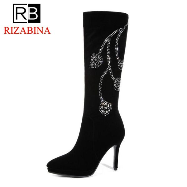 rizabina size 33-43 knee high women boots winter warm fur shoes woman bling crystal high heel boots zipper ladies shoes, Black
rizabina size 33-43 knee high women boots winter warm fur shoes woman bling crystal high heel boots zipper ladies shoes, Black