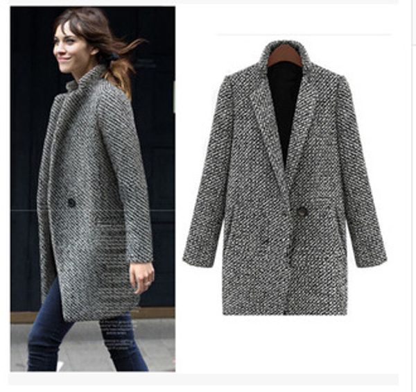 office lady slim women long winter wool blend coat single breasted wool coat and jacket turn-down collar outerwear, Black
office lady slim women long winter wool blend coat single breasted wool coat and jacket turn-down collar outerwear, Black